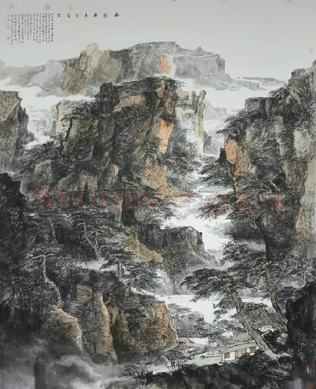 孙涛·丘壑庙音锁翠烟