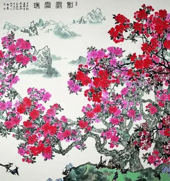 郎森·和风云瑞图（局部）