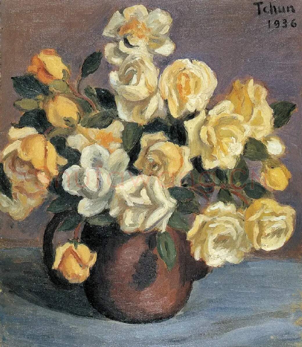陈抱一·月季花