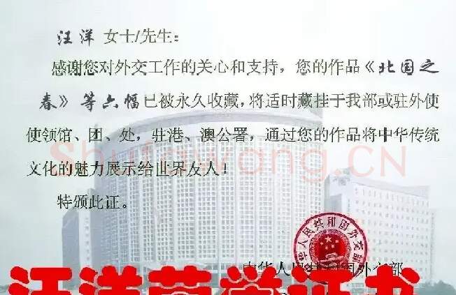 汪洋·荣誉证书