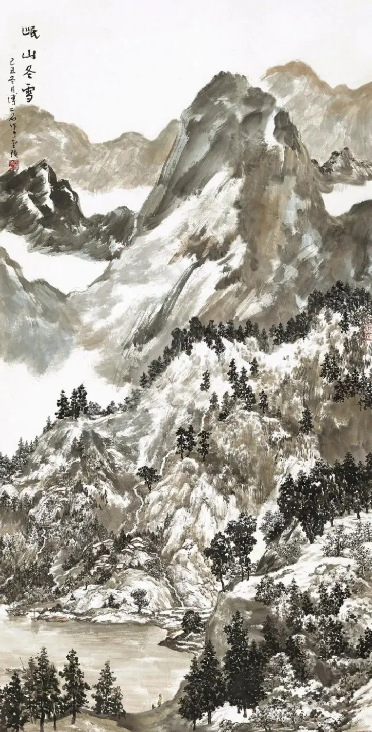 傅二石·岷山冬雪