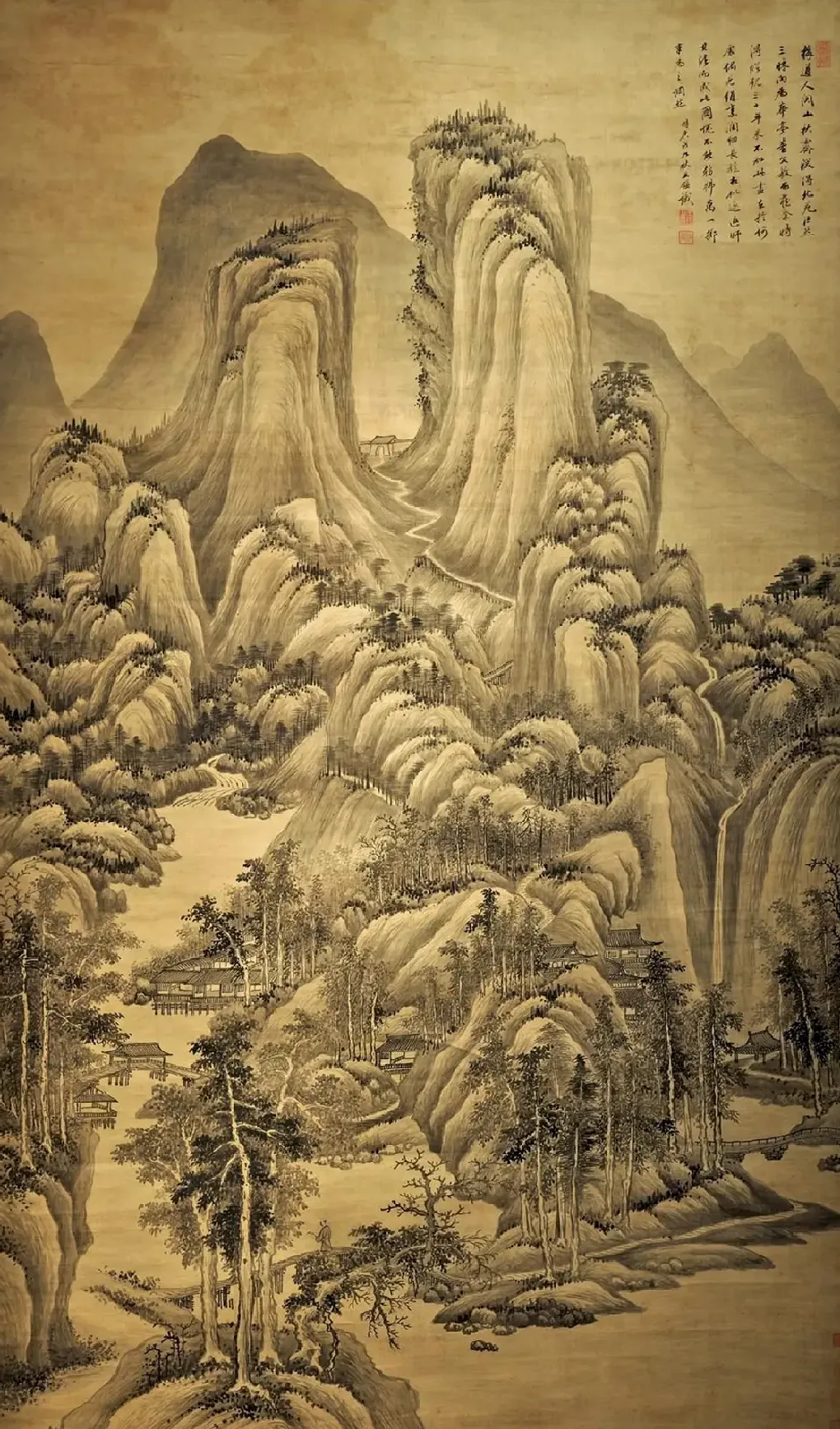 王鉴·关山秋霁图