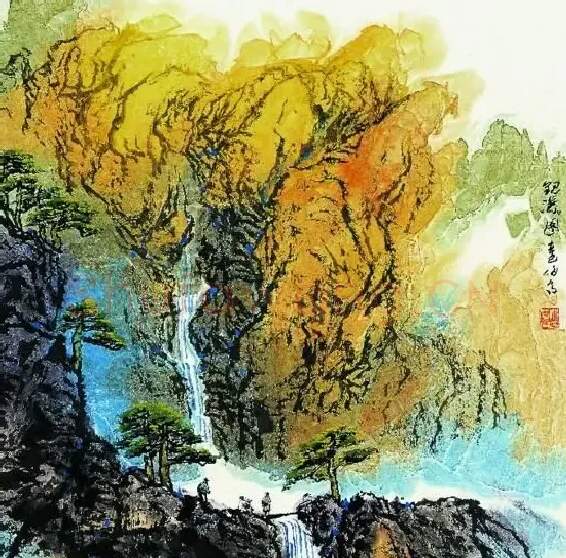 姚伯齐·观瀑图