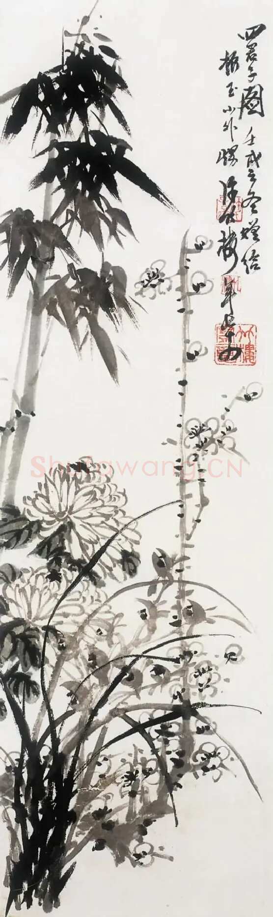 许竹楼·四君子