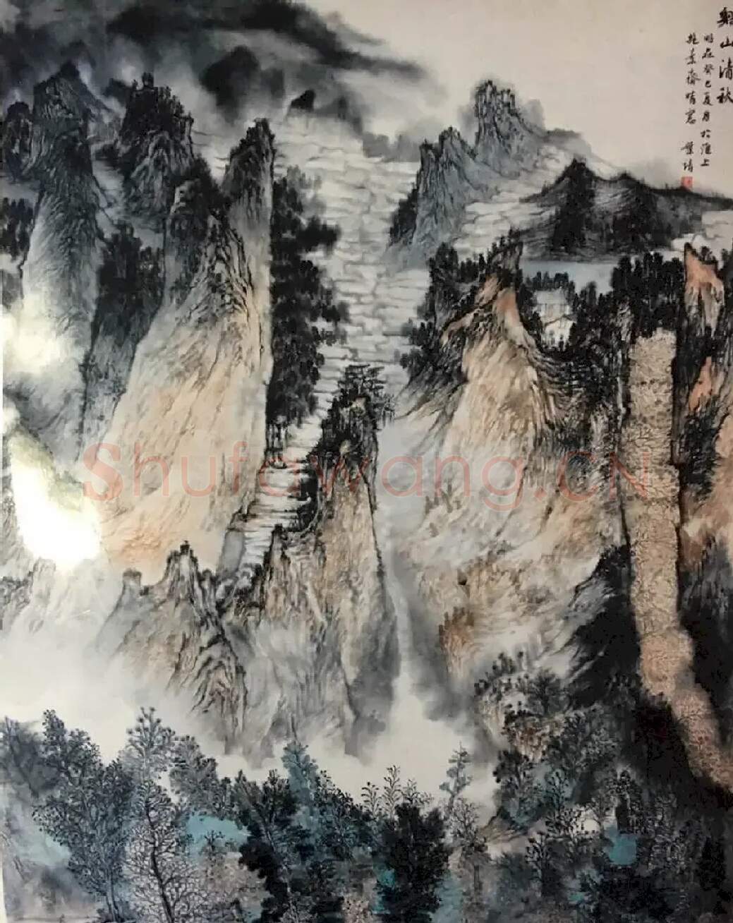 叶靖·溪山清秋