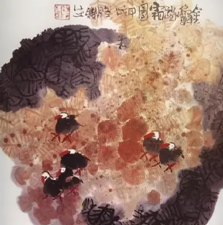 赵梅生·金秋踏雪图