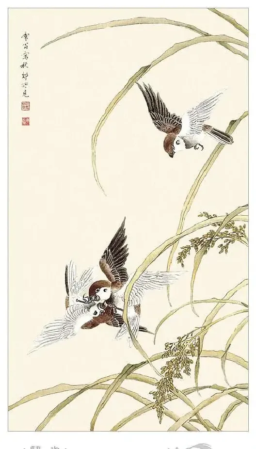 陈之佛·门雀