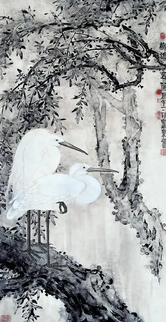 吴东奋·柳塘春雨