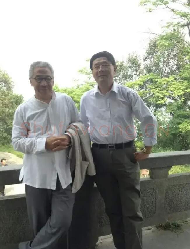 王立华·与恩师梅墨生先生在杭州南高峰