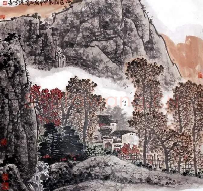 叶森槐·山居秋色