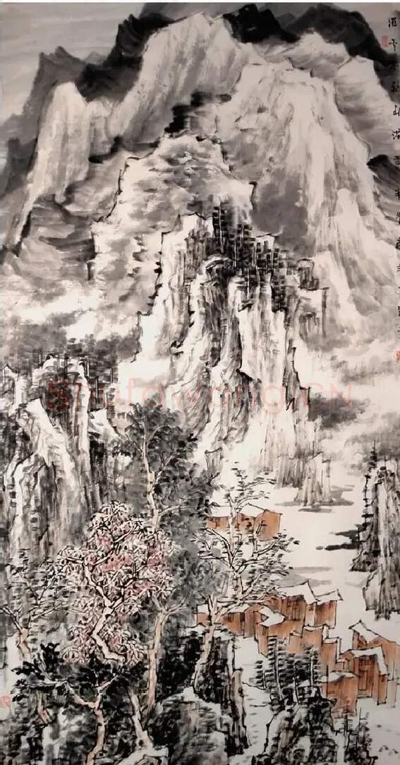 方强·湿云不飞山满雪
