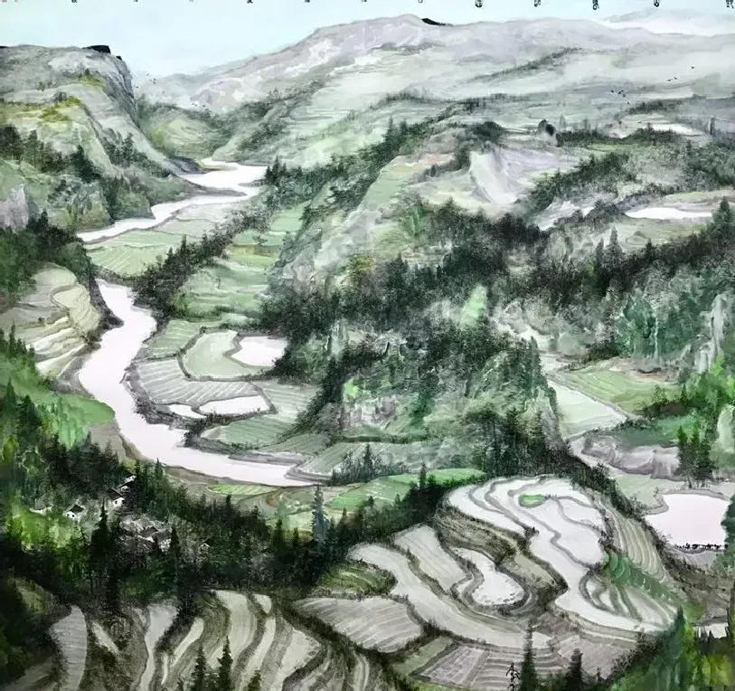 胡世鹏·黔山春酣图