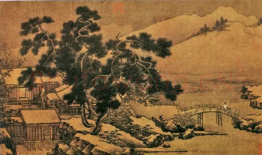 刘松年·四景山水图 冬景