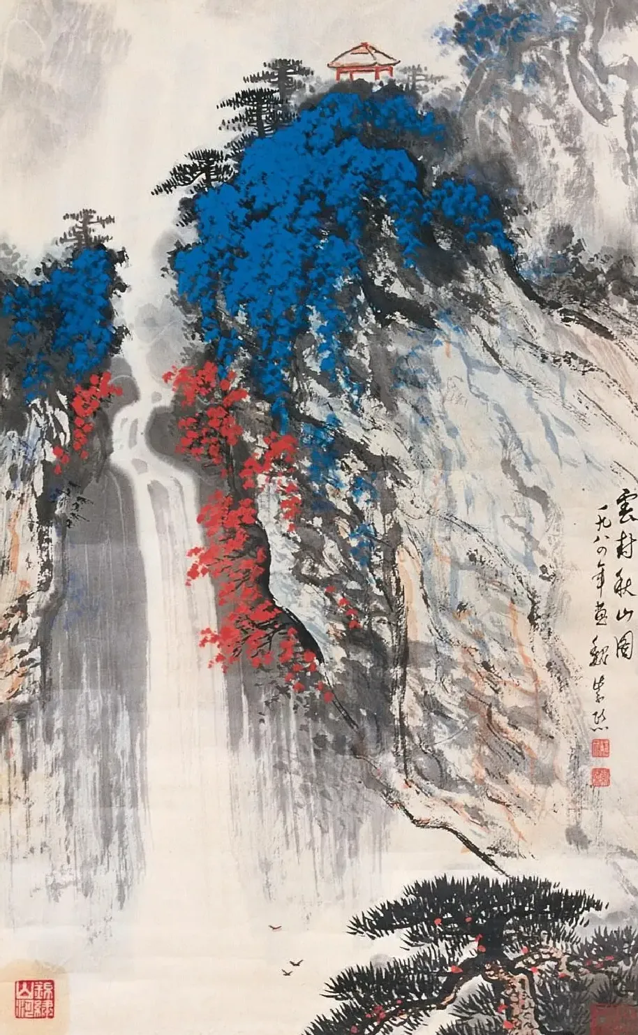 魏紫熙·云树秋山图