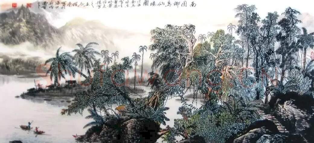 贺远征·南国椰岛仙境图