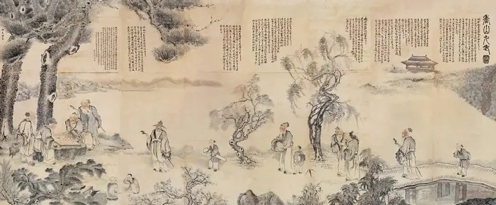 任熊·香山九老图