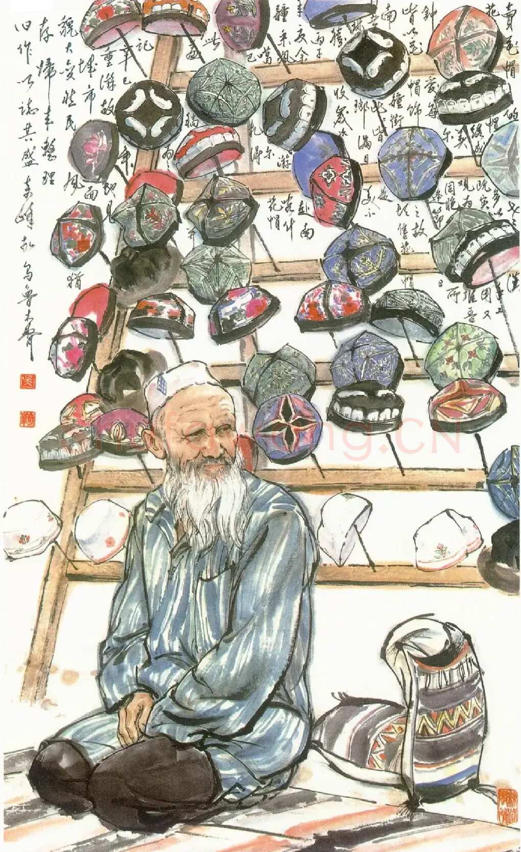 吴奇峰·卖花帽的老汉
