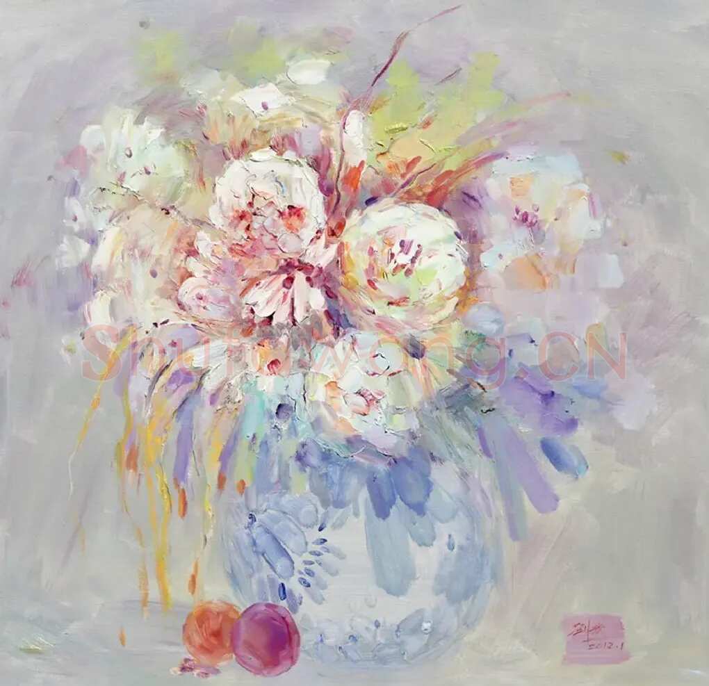 刘宏·瓶中的花卉