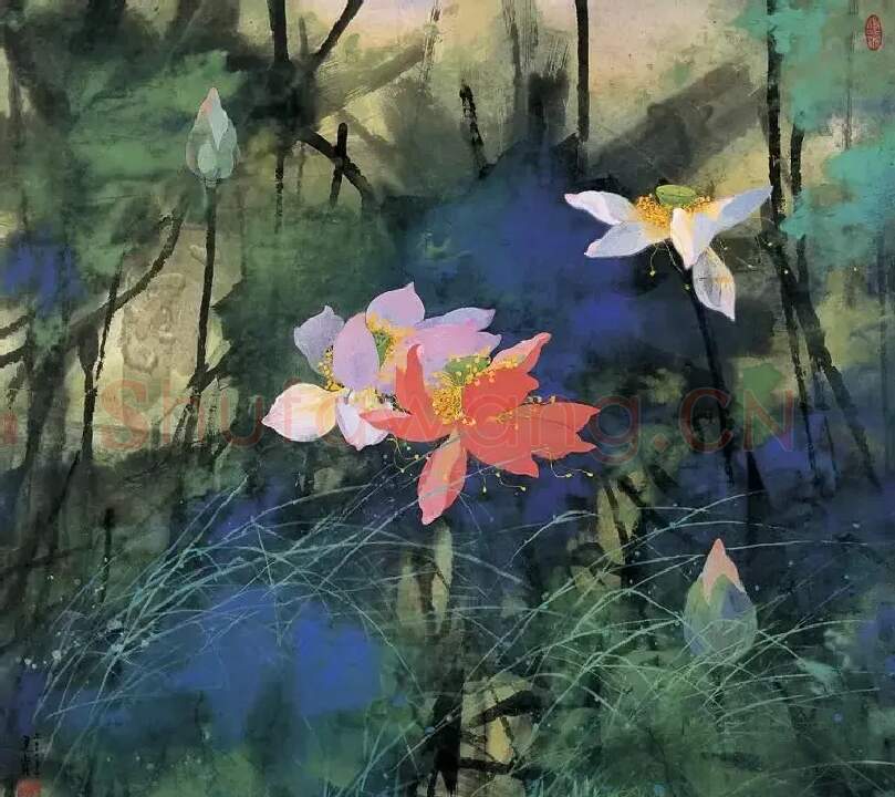 袁运甫·翠溢红花