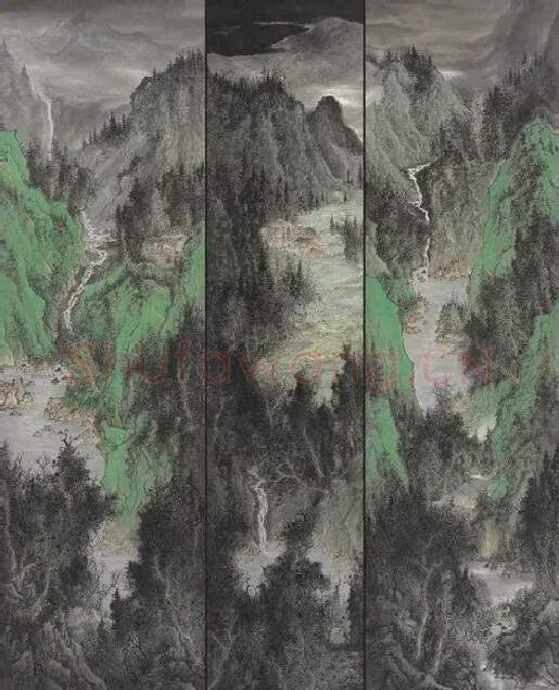 郭旭锋·《溪山积翠水含烟》