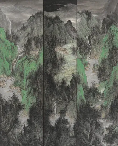 郭旭锋·《溪山积翠水含烟》