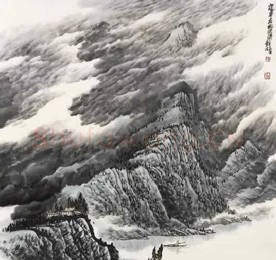 钟章法·山鸣谷应吼洪涛