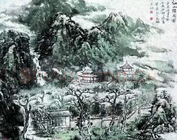 闫禹铭·仙山楼阁图