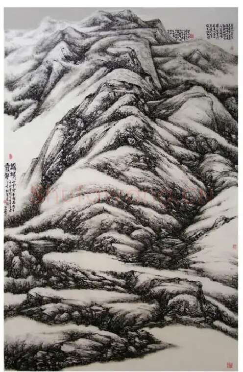 王林昌·《净域雪色》2010年124x190cm 王林昌
