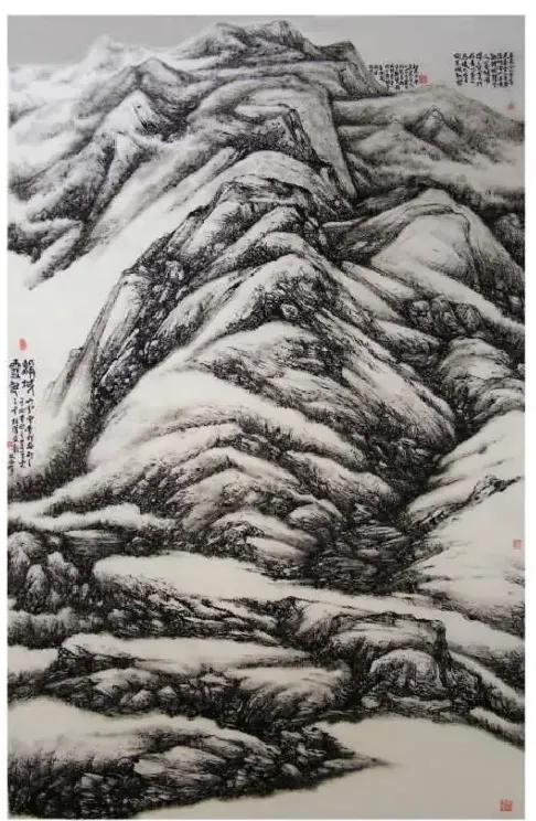 王林昌·《净域雪色》2010年124x190cm 王林昌
