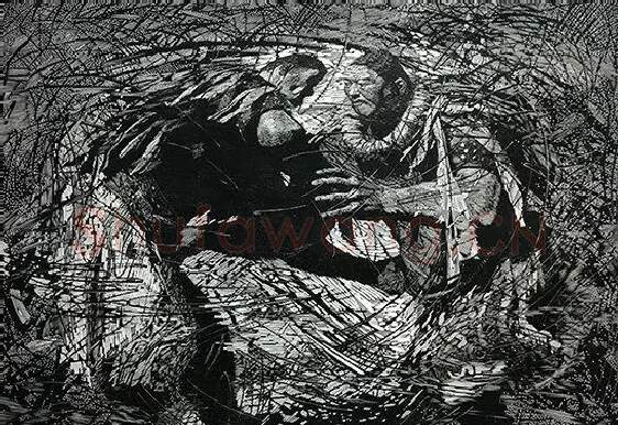 崔尚华·《那达慕上的搏克手》