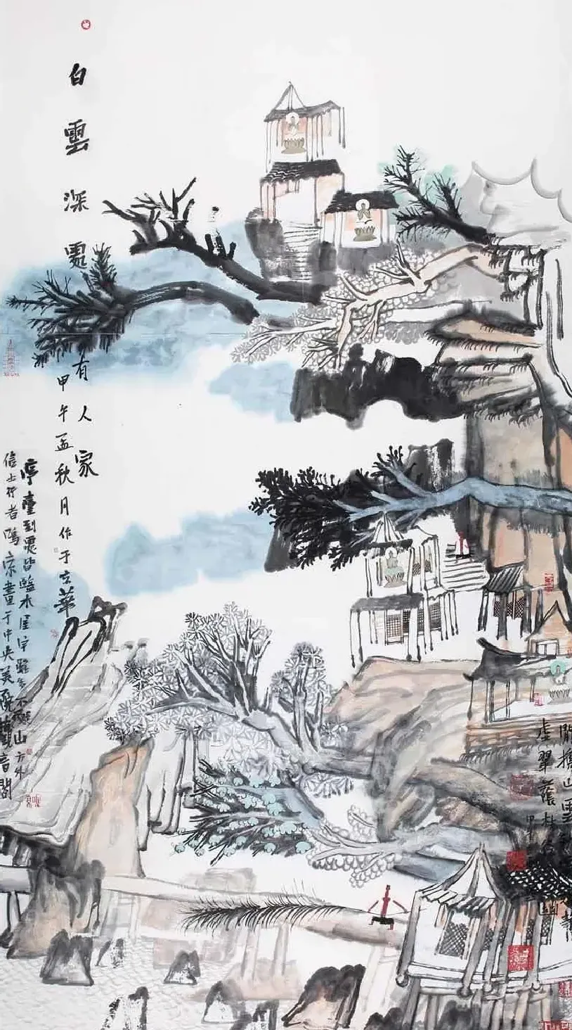 姚鸣京·白雪深处有人家