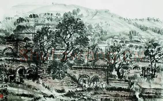 马新林·陕北绥德写生