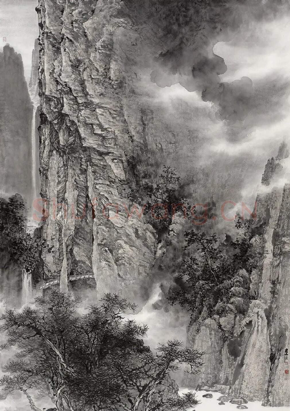 马连德·秀林含瑞气 铁壁生紫烟