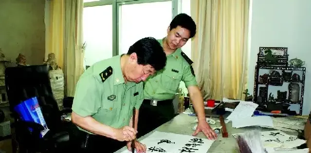 胡智林·中国美协主席刘大为将军为胡智林题字