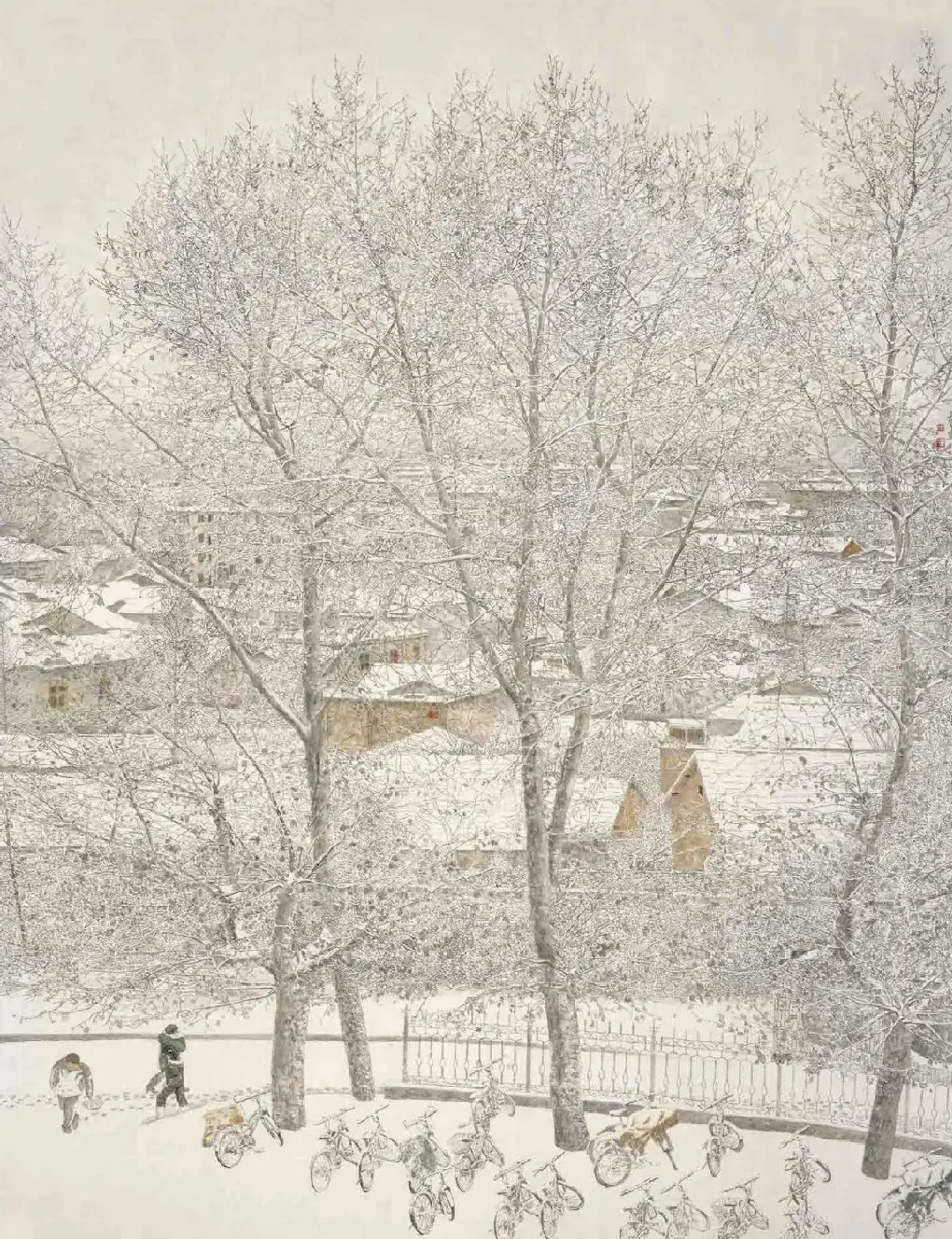 杨大兵·小镇初雪