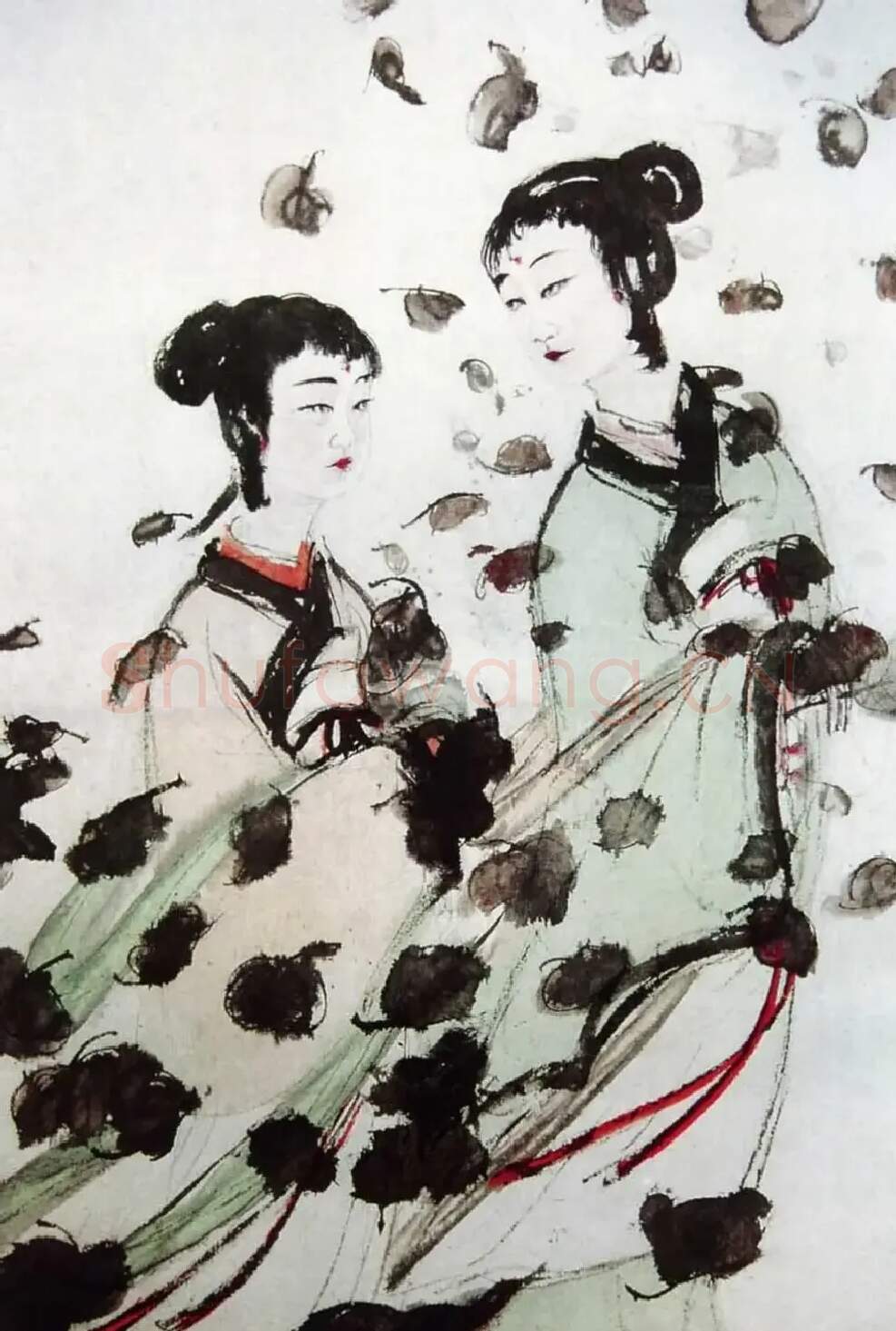 傅抱石·二湘图