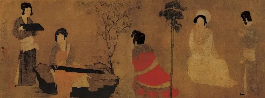 周昉·调琴啜茗图
