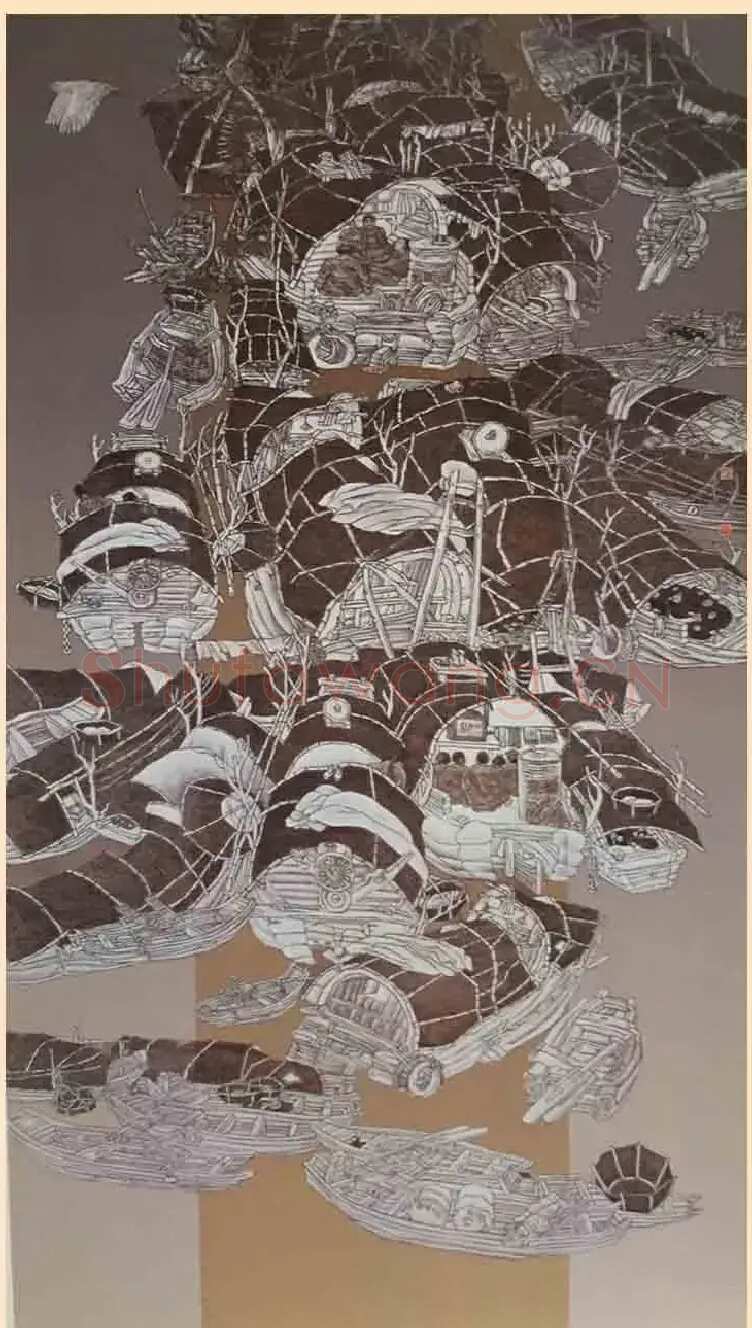 吴维新·江雨欲临宿篷船