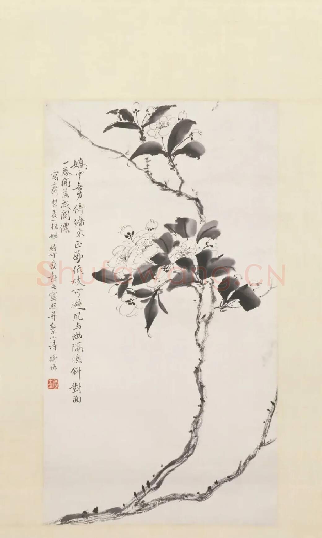 陈师曾·梨花图轴