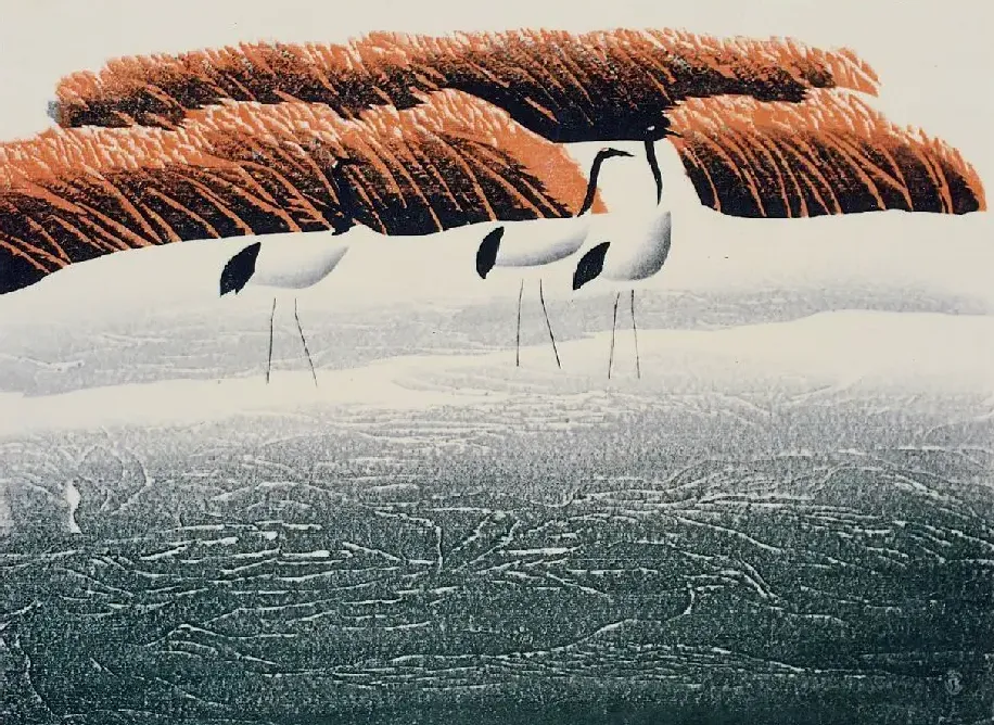 郝伯义·苇荡晴雪