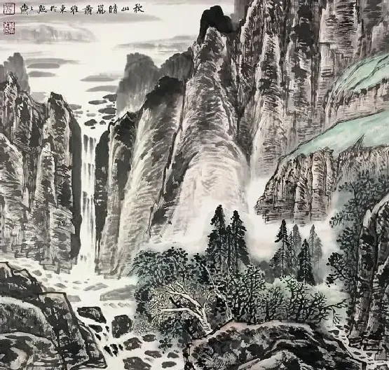 邓维东·秋山晴岚图