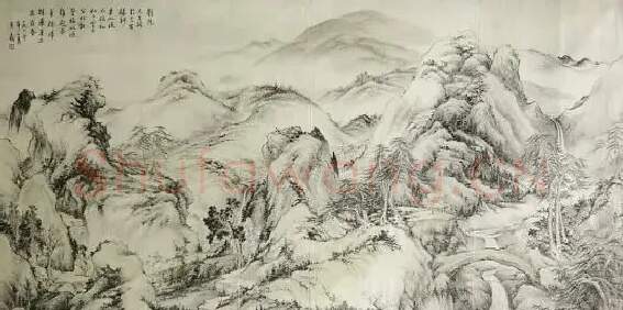黄羲·天台刘阮采药图