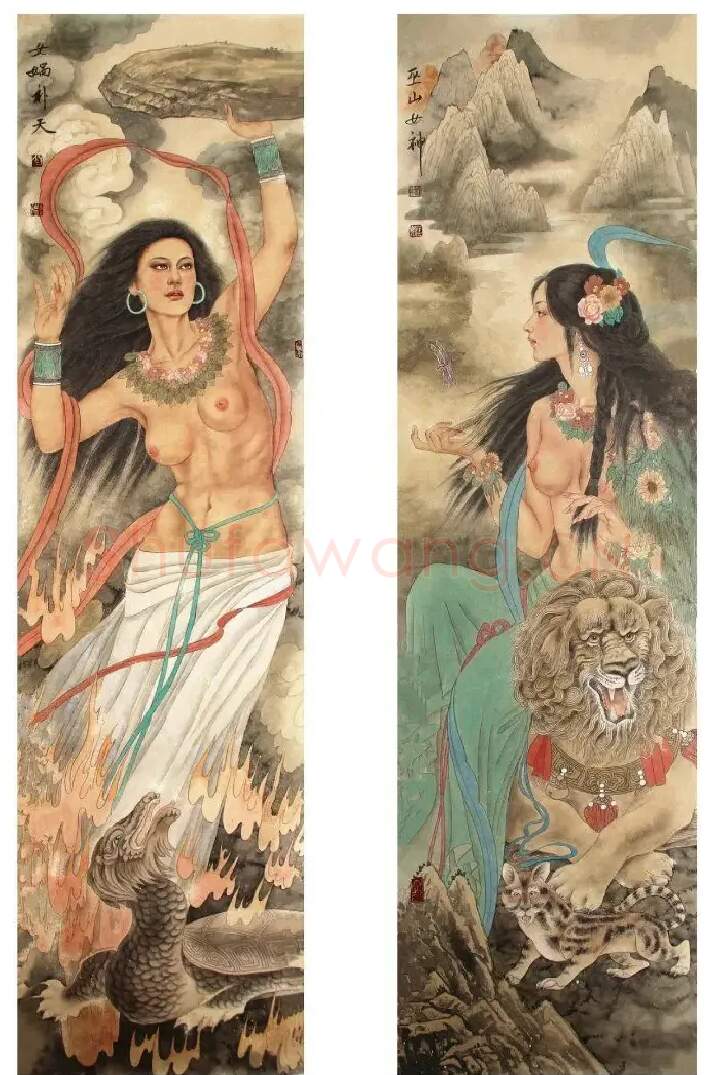 赵金鹏·神话之女娲补天 巫山神女