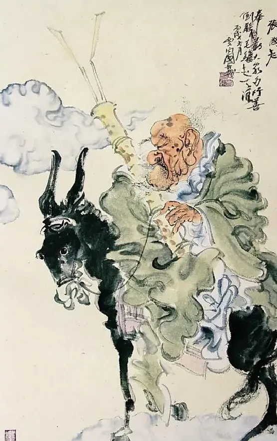 贾向国·张国老骑驴图