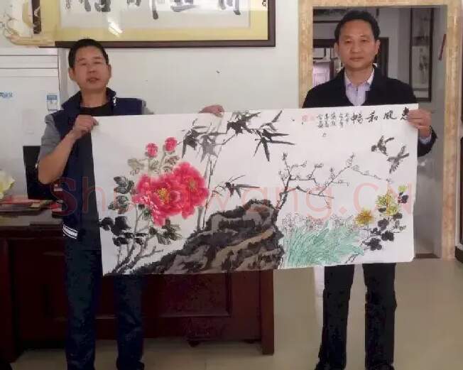 黄裔就·与书画家陈喜勤合作