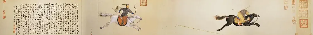 郎世宁·画玛常斫阵图