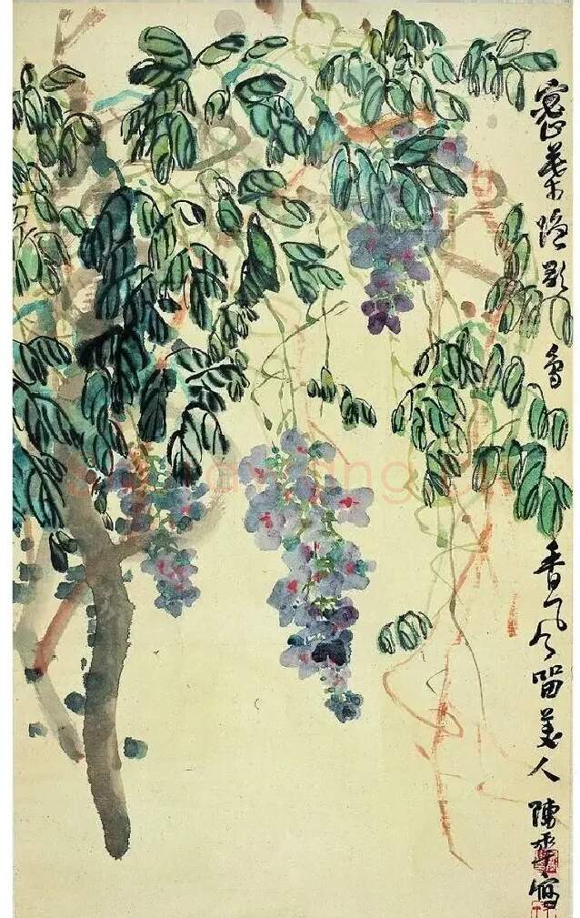 陈半丁·紫藤花图