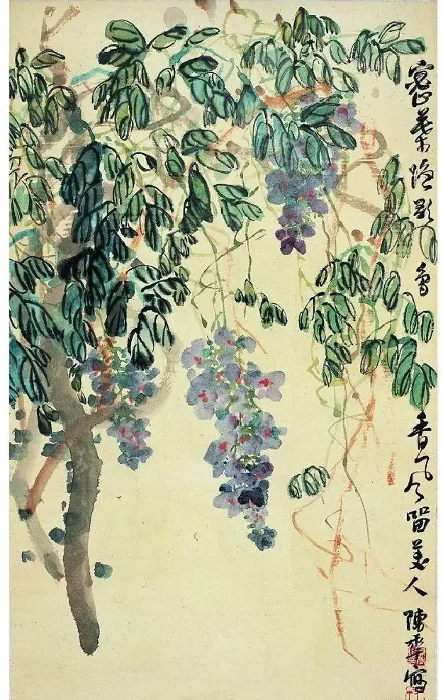 陈半丁·紫藤花图