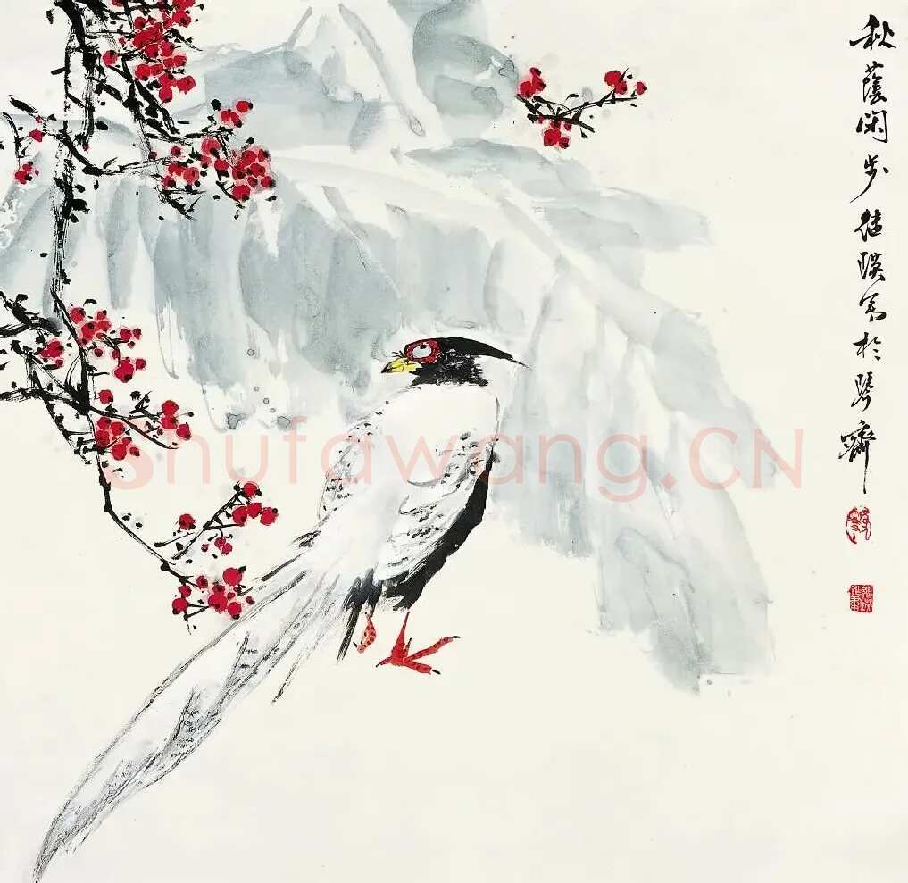 刘继瑛·芭蕉白鹇