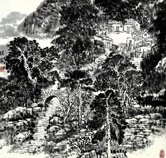 秦保家·太行山居图